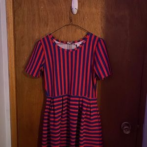 Red and blue stripped